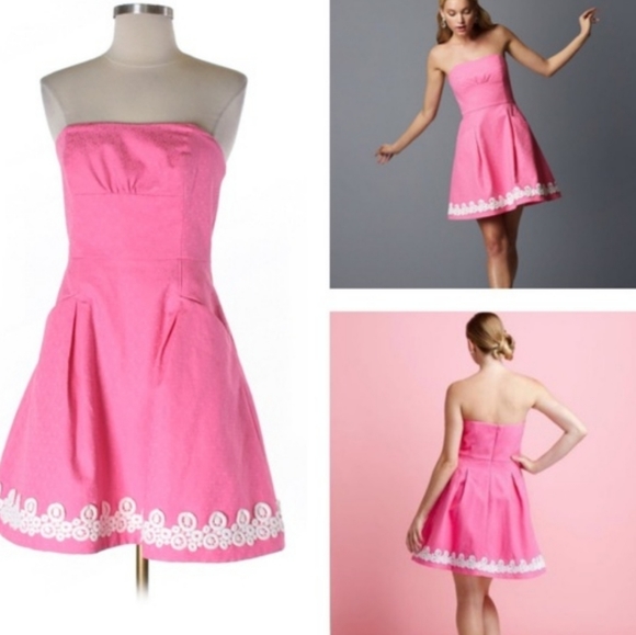 LILLY PULITZER Jacquard Blossom Dress with Pockets - Picture 1 of 12